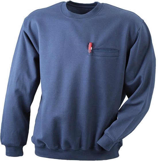 James and Nicholson Heren Ronde Zak Sweatshirt (Marine)