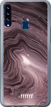 Samsung Galaxy A20s Hoesje Transparant TPU Case - Purple Marble #ffffff