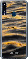 Samsung Galaxy A20s Hoesje Transparant TPU Case - Water Waves #ffffff