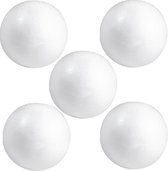 Pakket van 12x stuks hobby/DIY piepschuim ballen/bollen 10 cm - Kerstballen maken - Knutselen basis materialen/hobby materiaal