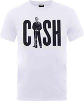 Johnny Cash Heren Tshirt -XL- Standing Cash Wit