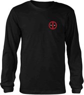 Marvel Deadpool Longsleeve shirt -L- Fade Out Logo Zwart