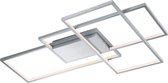 LED Plafondlamp WiZ - Smart LED - Plafondverlichting - Trion Tiagi - 40W - Aanpasbare Kleur - RGBW - Rechthoek - Mat Nikkel - Aluminium - BES LED