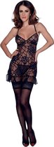 ROXANA MINI DRESS & STRING S BLACK TALLA L