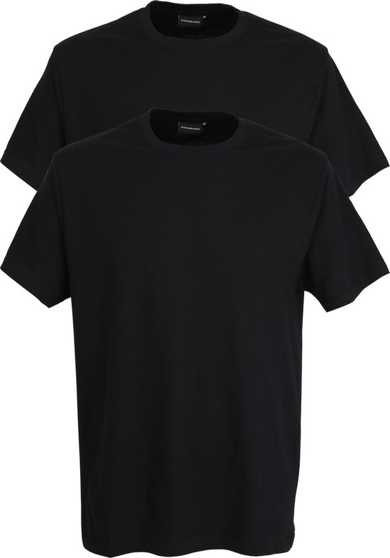 Gotzburg heren T-shirts regular fit O-hals (2-pack) - zwart - Maat: