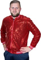 Pailletten - disco jack - Rood - Maat L - Disco - Festival - Carnaval