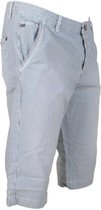 MZ72 - Heren Jeans Short - Fervent - Gestreept - Lichtgrijs