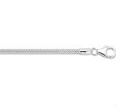 The Jewelry Collection Ketting Slang Rond 2,4 mm - Zilver