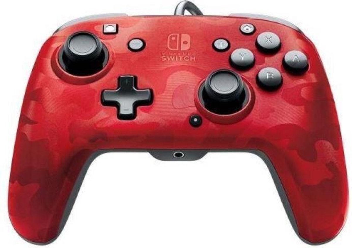 Faceoff Deluxe + Audio Wired Controller - Red Camo - Nintendo Switch