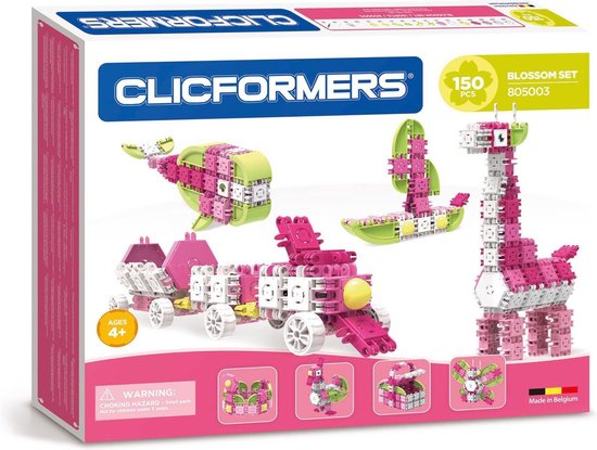 Afbeelding van het spel Clicformers Blossomset, 150dlg. Afmeting verpakking: 54 x 44,5 x 7 cm