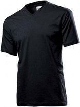 Zwart t-shirt v-hals XL
