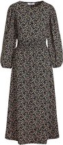 Onlzille 3/4 Smock Midi Dress Jrs 15228292 Black/colored Ditsy