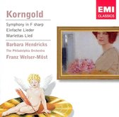 Korngold: Symphony in F sharp; Einfache Lieder; Mariettas Lied