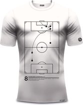Dennis bergkamp t-shirt - Maat XL - Wit;Zwart - Heren Shirt