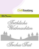 CraftEmotions Mal Text - Frohliche Weihnachten Duits  Card 11x9cm