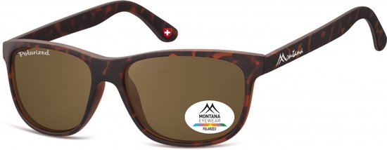 Montana MP48B -zonnebril- havana- vierkante vorm- polarizerend van Montana. — afbeelding 5