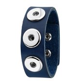 More Chunks - Stalen chunks armband donkerblauw