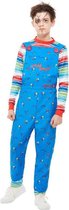 Smiffy's - Chucky & Child's Play Kostuum - Jaloerse Vriend Pop Chucky - Jongen - Blauw - Medium - Halloween - Verkleedkleding
