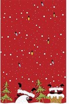 Duni Tafelkleed Mood Of Santas 138 X 220 Cm Papier Rood