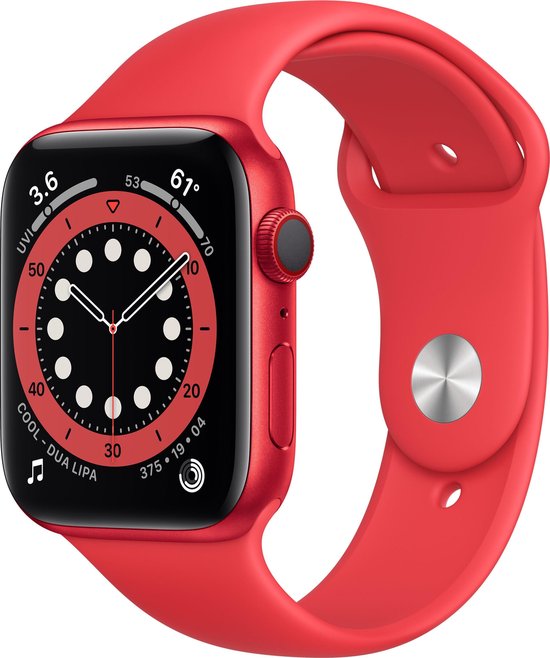 Apple Watch S6 Alu 44mm Red (Bracelet Red) LTE iOS | bol.com