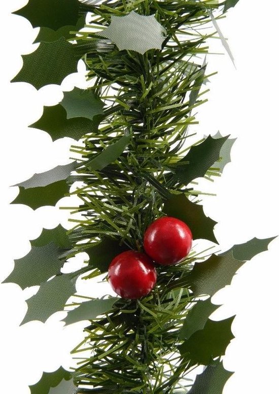 6x Kerstslinger guirlandes groen hulst 270 cm - Kerstversiering en  decoraties -... | bol.com