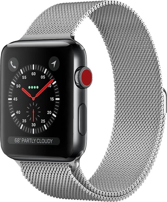 Shop4 - Bandje voor Apple Watch SE 40mm - Metaal Zilver | bol.com