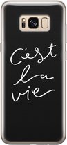 Leuke Telefoonhoesjes - Hoesje geschikt voor Samsung Galaxy S8 - C'est la vie - Soft case - TPU - Grijs