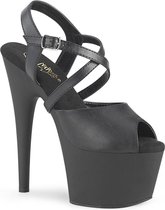 Pleaser Sandaal met enkelband, Paaldans schoenen -35 Shoes- ADORE-724 Paaldans schoenen Zwart