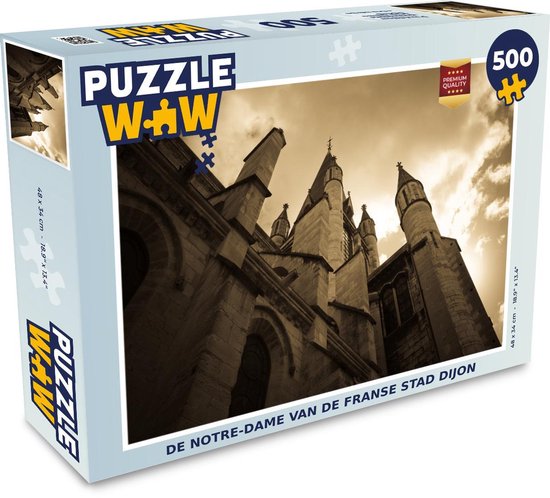 Puzzle Dijon 500 pièces - Notre-Dame de la ville française de Dijon |  bol.com