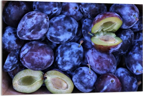 Acrylglas - Foto vol Paars Fruit  - 120x80cm Foto op Acrylglas (Wanddecoratie op Acrylglas)