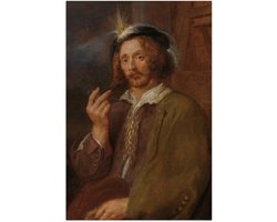 Poster – Oude meesters - Zelfportret: Adriaen Brouwer, Jan Davidsz - 60x90cm Foto op Posterpapier
