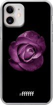 iPhone 12 Mini Hoesje Transparant TPU Case - Purple Rose #ffffff