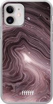 iPhone 12 Mini Hoesje Transparant TPU Case - Purple Marble #ffffff