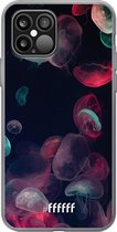 6F hoesje - geschikt voor iPhone 12 - Transparant TPU Case - Jellyfish Bloom #ffffff