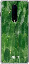 OnePlus 8 Hoesje Transparant TPU Case - Green Scales #ffffff