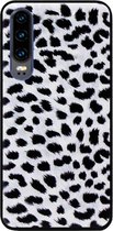 ADEL Siliconen Back Cover Softcase Hoesje Geschikt voor Huawei P30 - Luipaard Wit