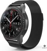 Milanees Smartwatch bandje - Geschikt voor  Samsung Galaxy Watch Milanese band 45mm / 46mm - zwart - Strap-it Horlogeband / Polsband / Armband