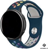 Strap-it Siliconen sport bandje - geschikt voor Garmin Vivoactive 3 / Venu / Venu SQ / Vivomove HR / Forerunner 245 / 645 - dennengroen/kleurrijk