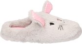 Super Cracks Home Rabbit Dames Pantoffels - Light Grey - Maat 41