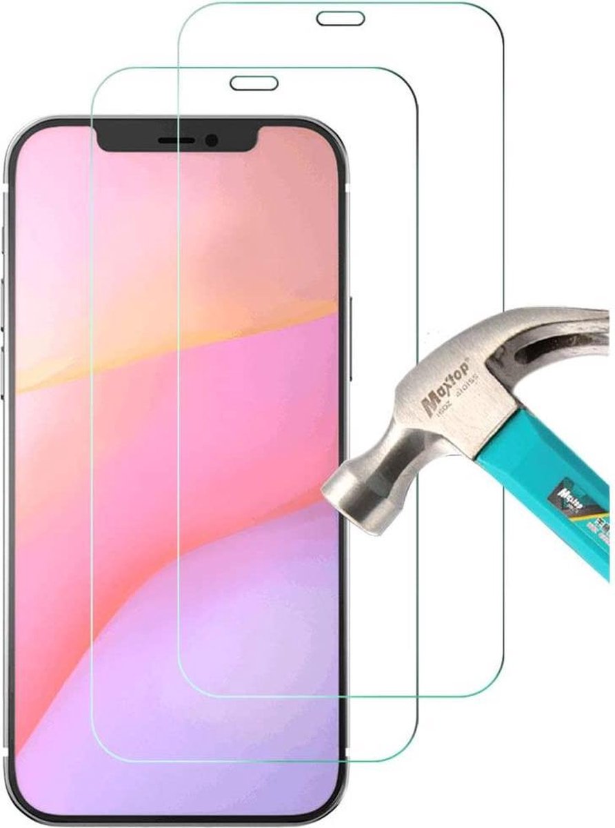 Screenprotector Glas - Tempered Glass Screen Protector - 2x Geschikt voor: Apple iPhone 12 Pro