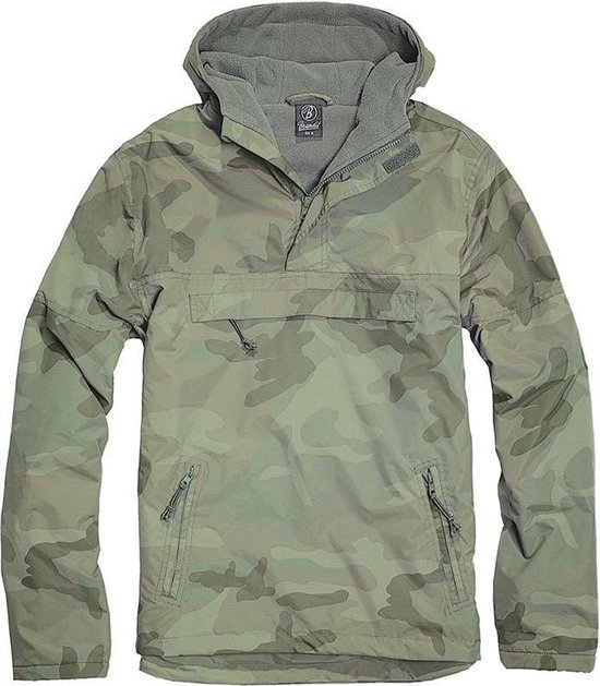 Urban Classics Pullover Jacket -5XL- Fleece Windbreaker Vert / Marron
