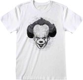 It Heren Tshirt -L- BW Face Wit