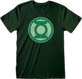 DC Comics Green Lantern Heren Tshirt -XL- Distressed Logo Groen