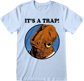 Star Wars Heren Tshirt -L- It Is A Trap Blauw