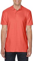 Gildan Softstyle Heren Korte Mouw Dubbel Pique-Pique Poloshirt (Heldere zalm)