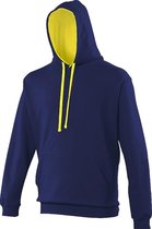 Awdis Varsity Hooded Sweatshirt / Hoodie (Marine Oxford / Zonnegeel)