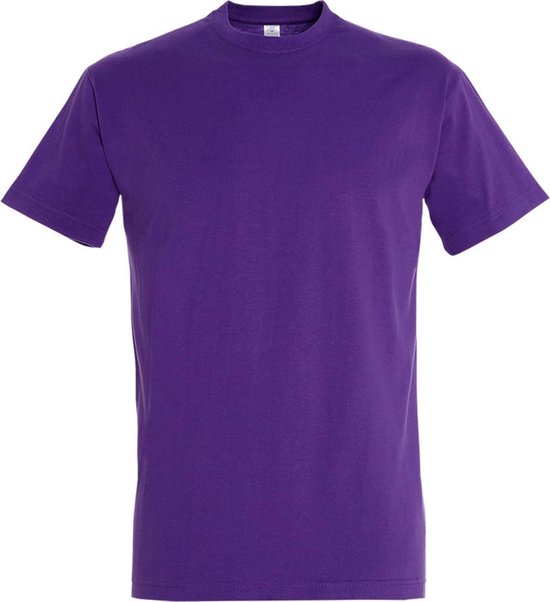 SOLS T-shirt à manches courtes Imperial Heavyweight pour hommes (violet foncé)
