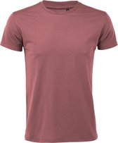 SOLS Heren Regent Slim Fit T-Shirt met korte mouwen (Oud Roze)