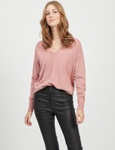 Object Trui Objthess L/s V-neck Knit Pullover N 23034470 Ash Rose Dames Maat - M