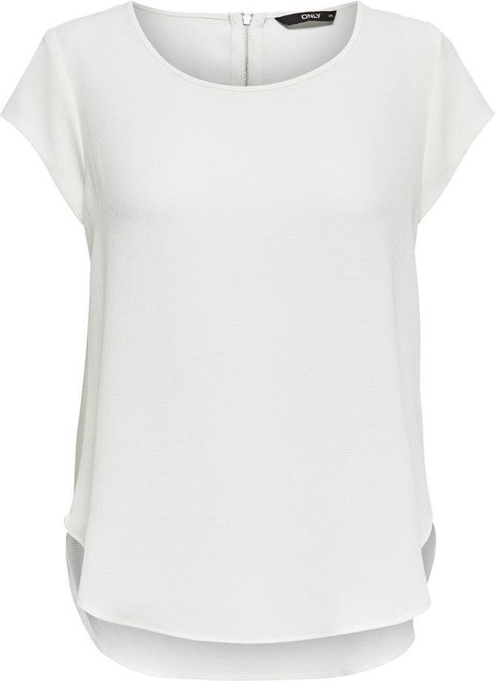ONLY ONLVIC S/S SOLID TOP  WVN Dames T-Shirt - Maat 40